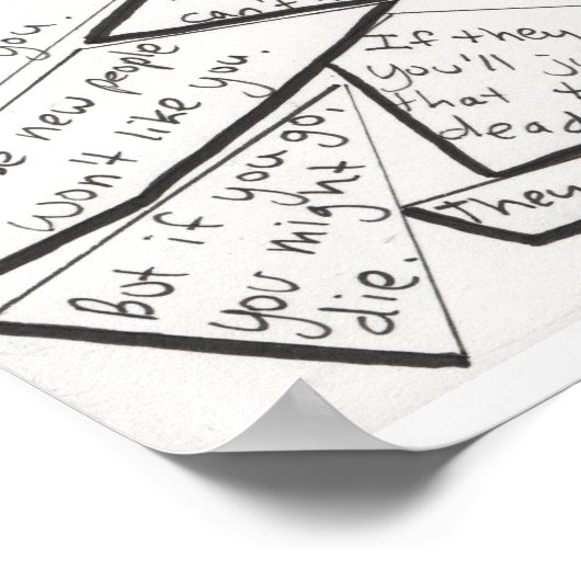 Poster Continuer à persister (anxiété) 18x24 (Coin)