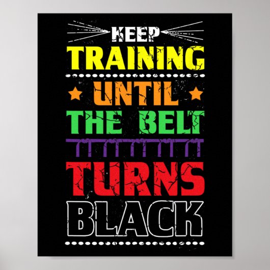 Poster Continuer L'Entraînement Jusqu'À Ce Que La Ceintur (Devant)