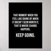 Poster Continuer - Motivation du succès (Devant)