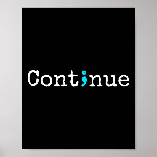 Poster Continuer - Sensibilisation à la santé mentale (Devant)