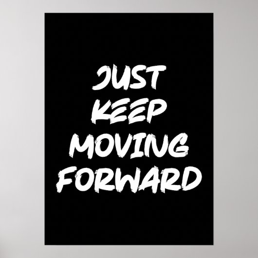 Poster Continuez À Avancer, Gym, Hustle, Succès (Devant)