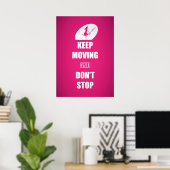 Poster Continuez à déplacer et n'arrêtez pas les devis (r (Bureau à domicile)