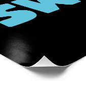 Poster Continuez à Nager Baleine Kawaii (Coin)