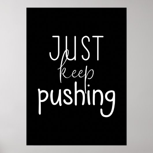 Poster Continuez À Pousser, Gym, Hustle, Motivation De Su (Devant)