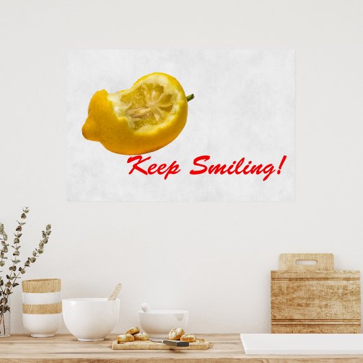 Poster Continuez à sourire ! Composition du citron (Cuisine)