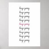 Poster Continuez à utiliser une citation inspirante (Devant)