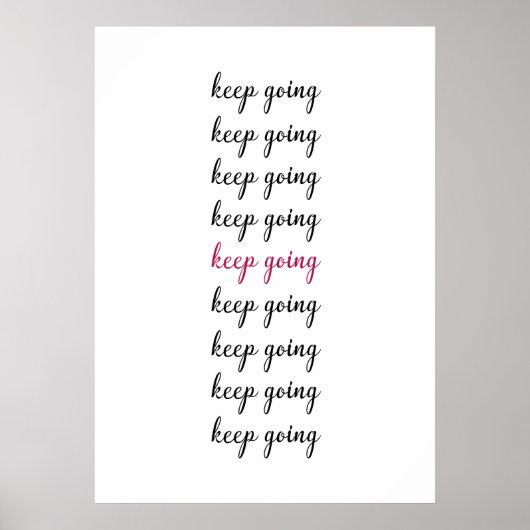 Poster Continuez à utiliser une citation inspirante (Devant)