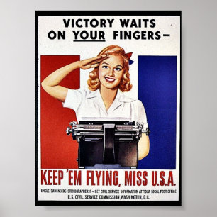 Poster Continuez À Voler, Mlle U.S.A.