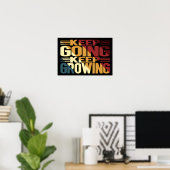 Poster Continuez Continuez à Grandir (Bureau à domicile)