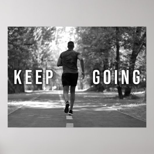 Poster Continuez - Fitness, Runner Motivational (Devant)