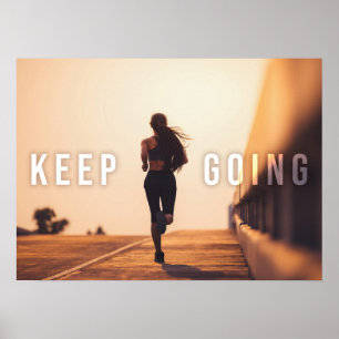 Poster Continuez - Fitness, Runner Motivational