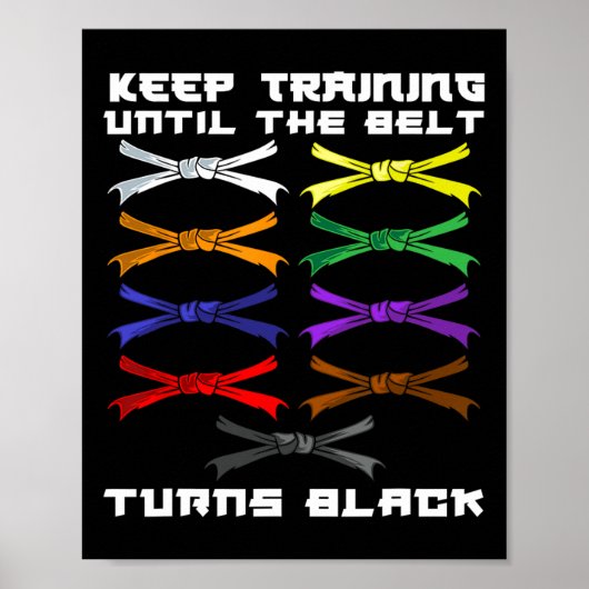 Poster Continuez L'Entraînement Jusqu'À Ce Que La Ceintur (Devant)