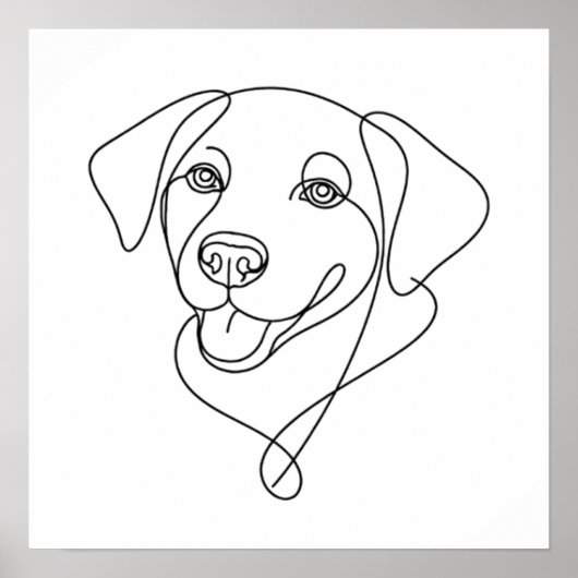 Poster Contour de chien (Devant)