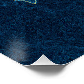 Poster contour de rose bleue (Coin)