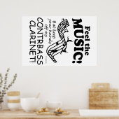 Poster Contrabass Clarinet Sentez La Musique (Cuisine)