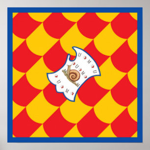 Poster Contrada della Chiocciola (Escargot) Palio