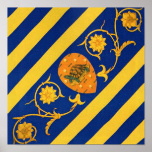 Poster Contrada della Tartuca (Tortue) Palio di Siena