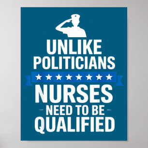 Poster Contrairement aux infirmières liticians doivent êt