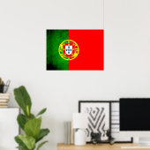 Poster Contraste coloré PortugaisDrapeau (Bureau à domicile)