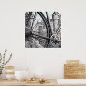 Poster Contraste mécanique : conception de bicyclette méd (Cuisine)