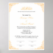 Poster Contrat de Nikah (Devant)