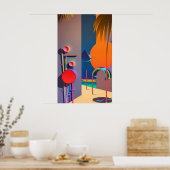 Poster Contre le mur (Cuisine)