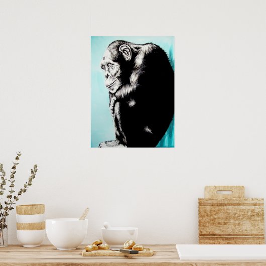 Poster Contre le mur (Cuisine)