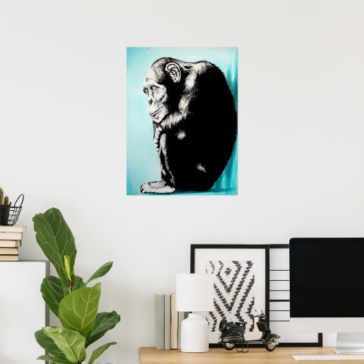 Poster contre le mur (Bureau à domicile)