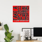 Poster contre les cyber-intimidation (Bureau à domicile)