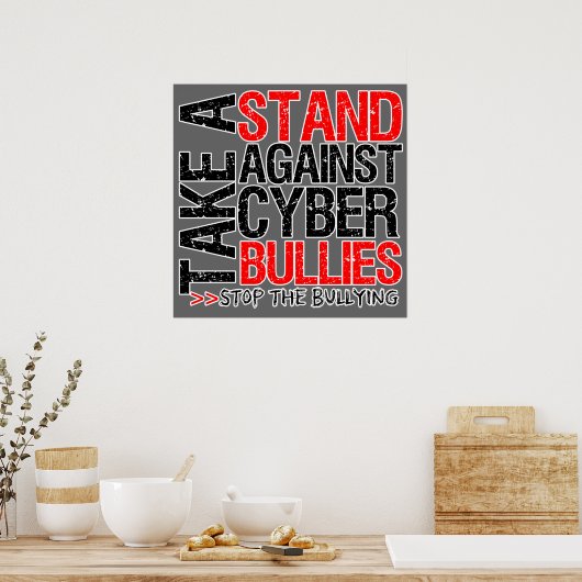 Poster contre les cyber-intimidation (Cuisine)
