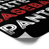 Poster Contre les pantalons de baseball blanc amusant mam (Coin)