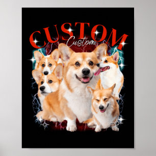 Poster Contrefaçon Vintage Chiens de compagnie Chats Drôl