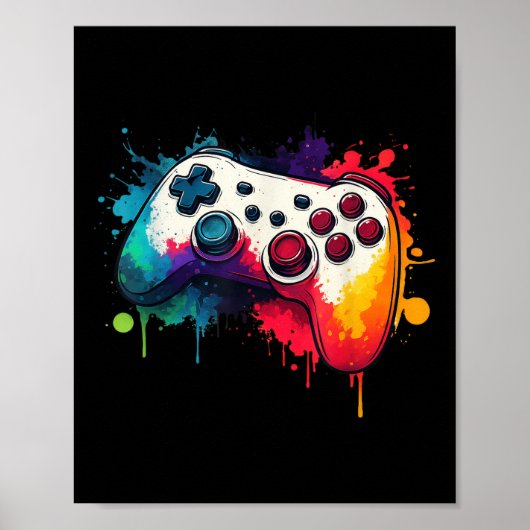 Poster Control All The Things Video Game Controller Gamer (Devant)