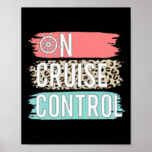 Poster Contrôle De Croisière Leopard Drôle Vacances D'Été