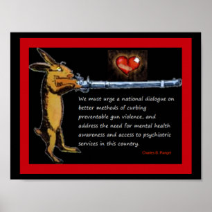 Poster Contrôle des armes à feu - Citation de Charles B.