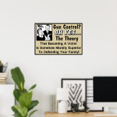 Poster Contrôle des armes à feu ? Théorie D'Une Victime ! (Bureau à domicile)