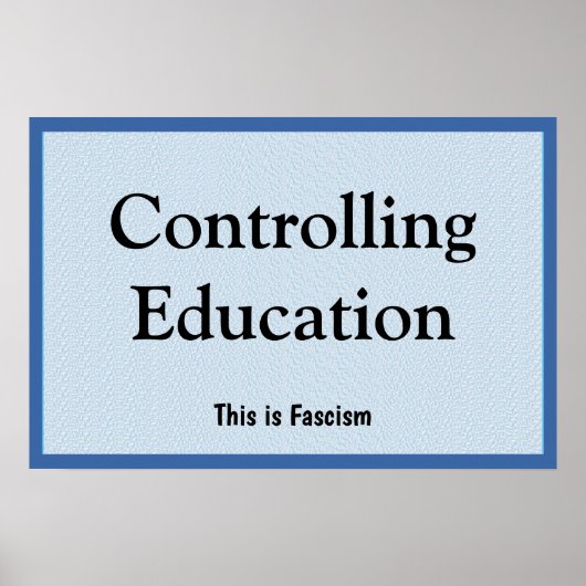 Poster Contrôler l'éducation (Devant)