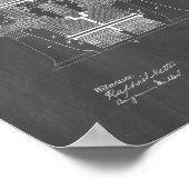 Poster Contrôleur de circuit électrique Tesla Brevet - Ch (Coin)