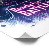 Poster Contrôleur de console de jeu vidéo prêt pour la ba (Coin)