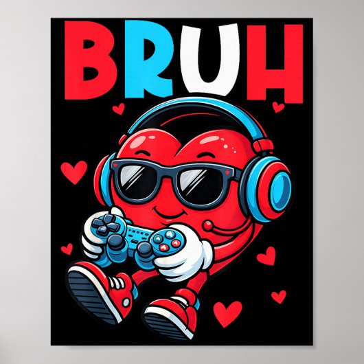 Poster Contrôleur de jeu vidéo de la Saint-Valentin pour (Devant)
