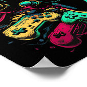 Poster Contrôleur de jeu vidéo Gamer 17 (Coin)