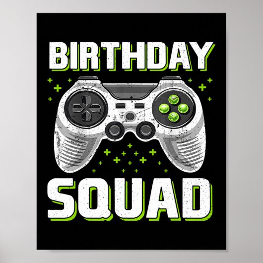 Poster Contrôleur De Jeu Vidéo Squad Pour Les Garçons Gam (Devant)