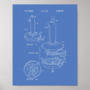 Poster Contrôleur Joystick 1985 Brevet d'art Plan directe