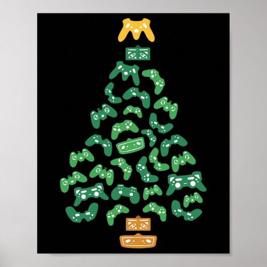 Poster Contrôleur sapin de Noël Pyjama Cool Jeu de Noël (Devant)