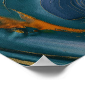 Poster Convergence – Abstract Fields Of Motion And Gold (Coin)