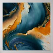 Poster Convergence – Abstract Fields Of Motion And Gold (Devant)