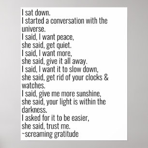 Poster Conversation avec l'univers