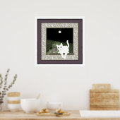 Poster Conversation Blanc, Vin et la Lune (Cuisine)