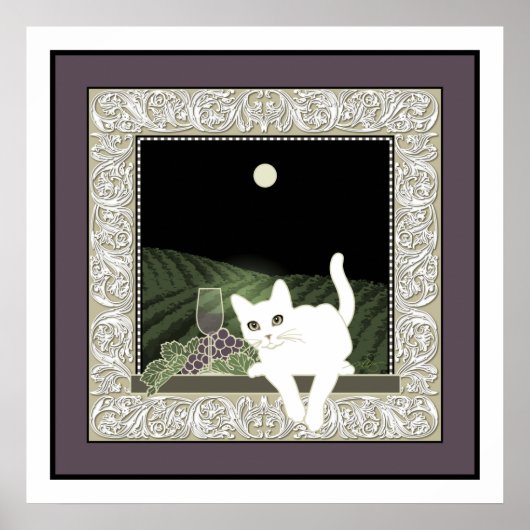 Poster Conversation Blanc, Vin et la Lune (Devant)