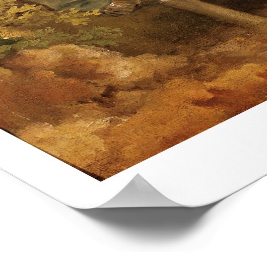 Poster Conversation dans le parc, portrait de l'art et (Coin)